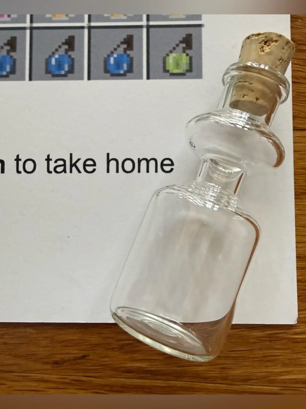 Minecraft Potion Bottle Glass Apothecary Craft Birthday Party Activity Cork Set
